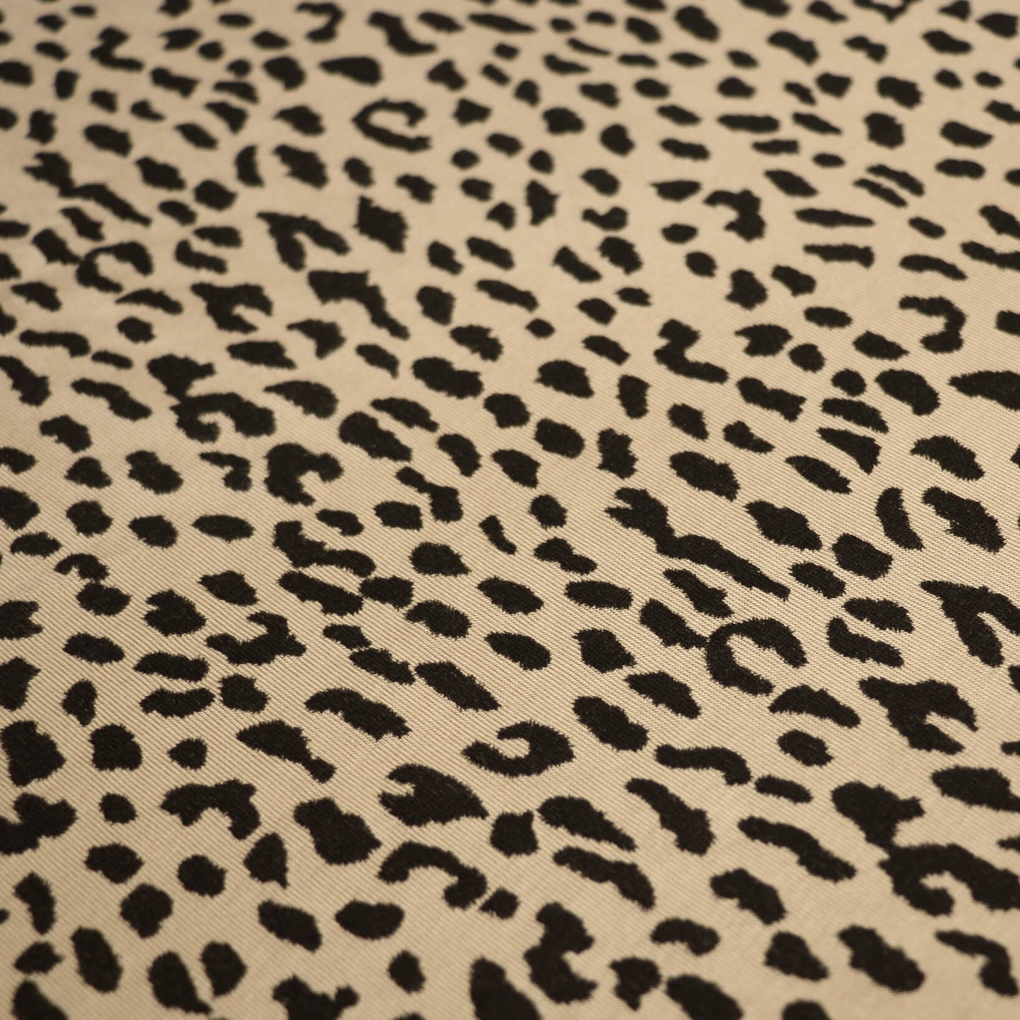 Beige & Black Leopard Print Jersey 1m