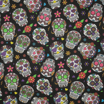 Black Candy Skulls Cotton 1m