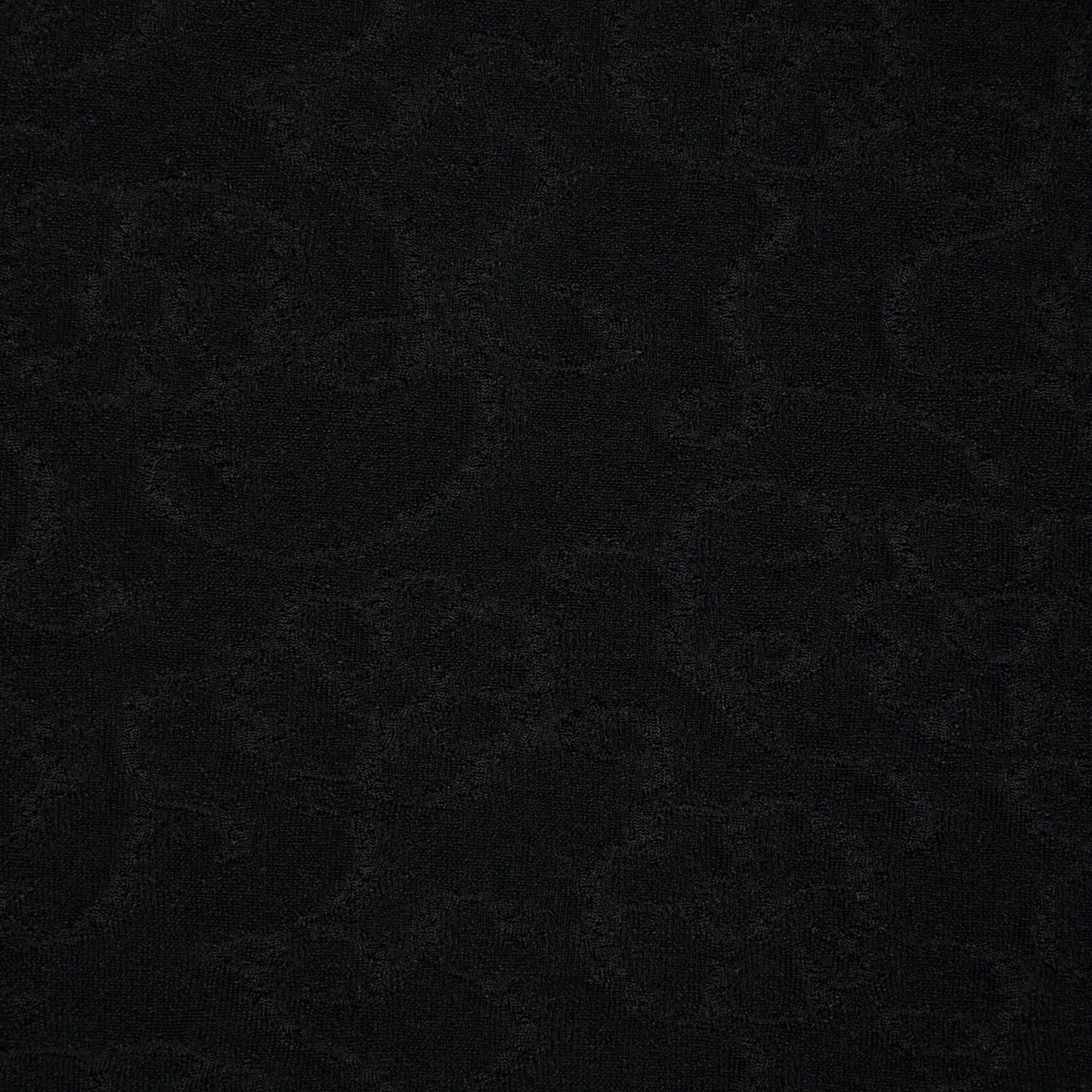 Black Embossed Floral Knit Jersey per/metre