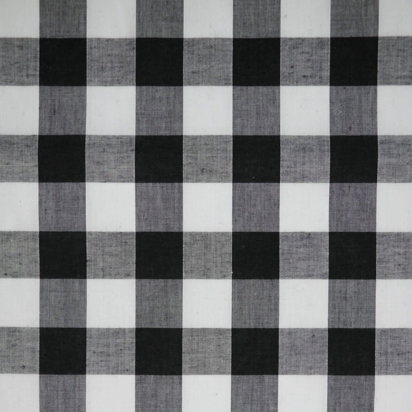 Black One-Inch Corded Gingham Polycotton per/metre
