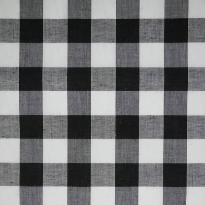 Black One-Inch Corded Gingham Polycotton per/metre