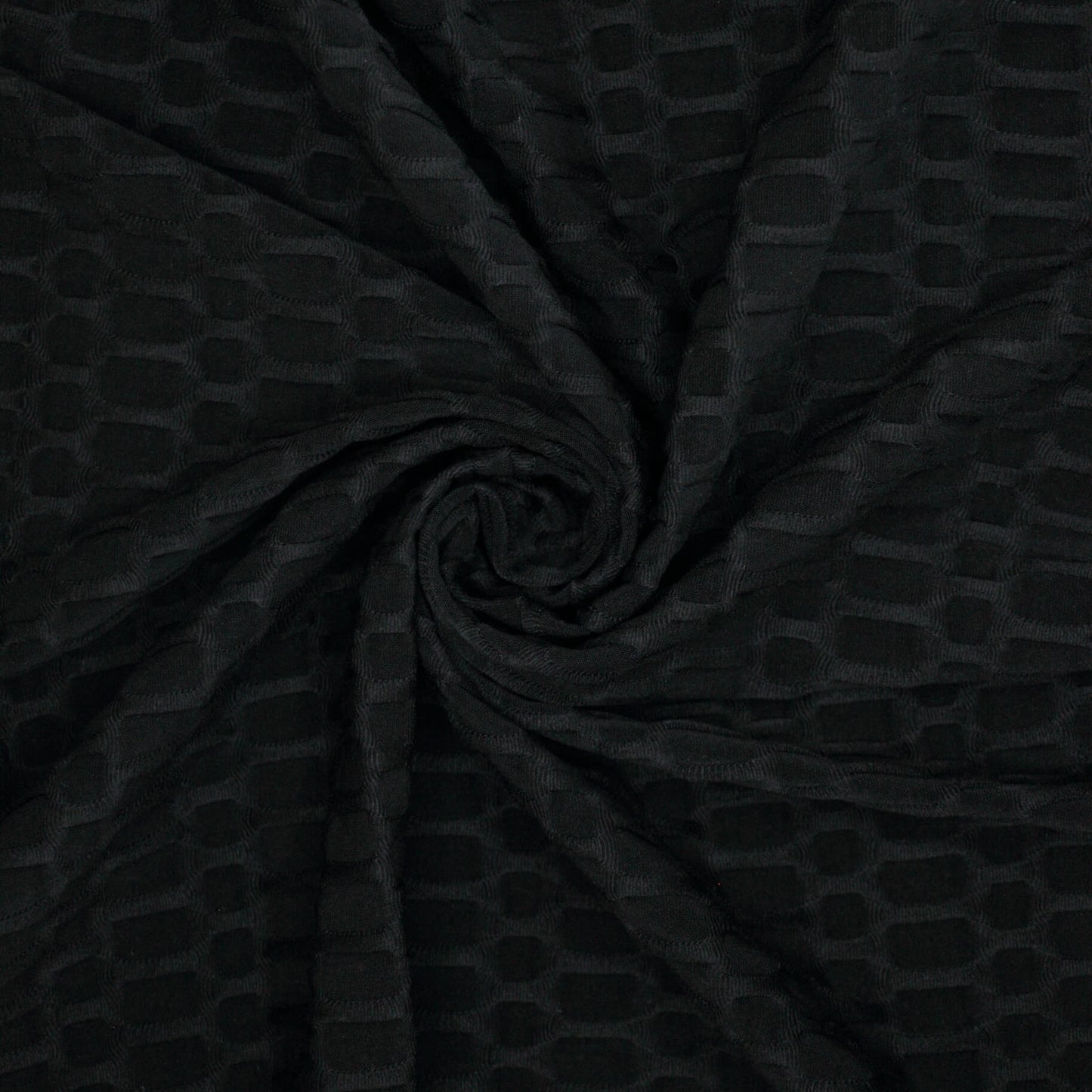 Black Honeycomb Activewear Jersey per/metre