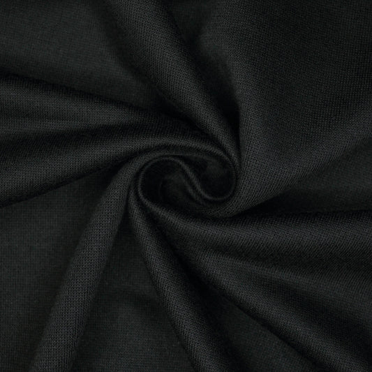 Black Loopback Jersey per/metre