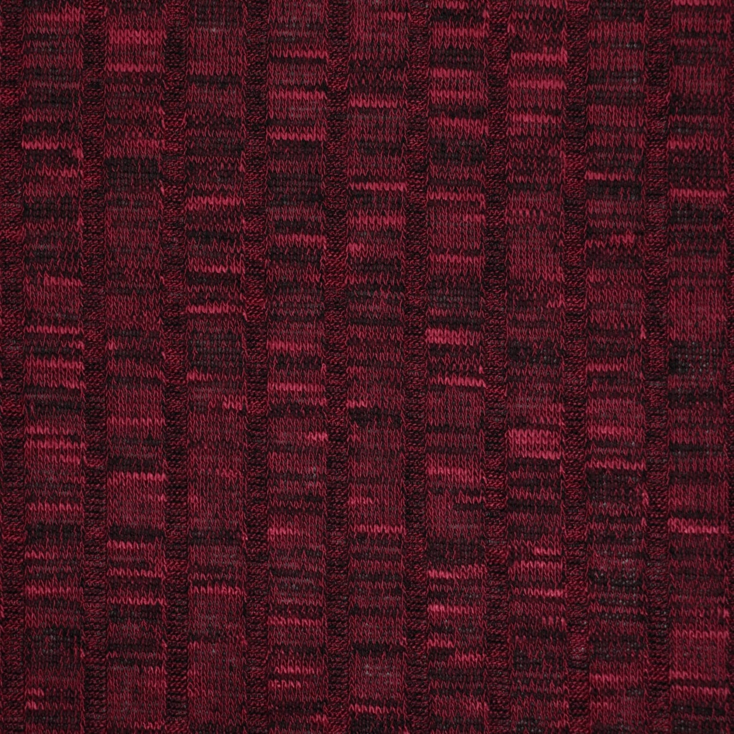 Black & Red Cotton Ribbed Knit Jersey per/metre