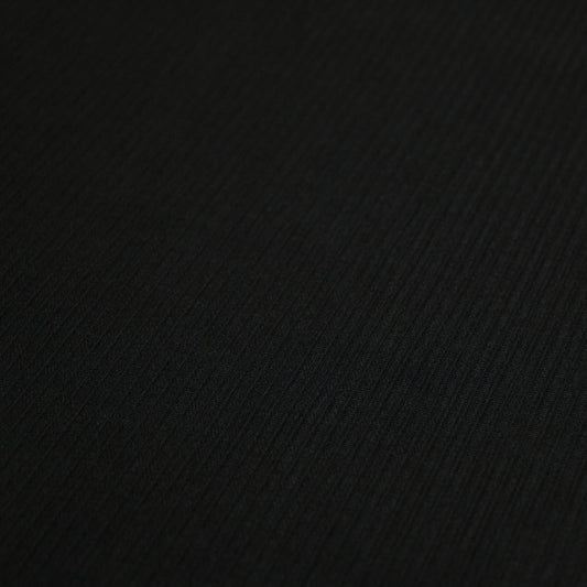 Black Ribbed Cotton Bengaline per/metre