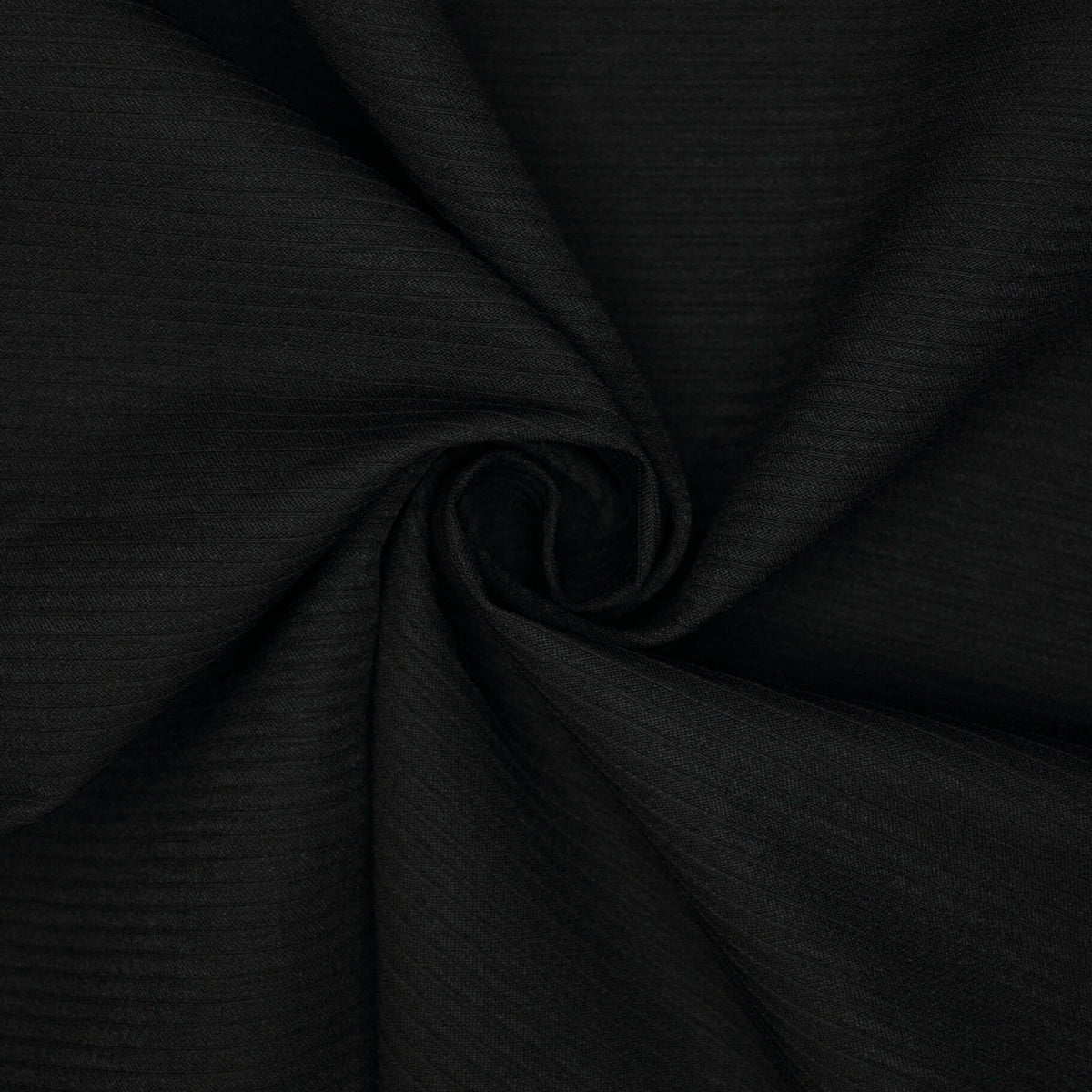 Black Ribbed Cotton Bengaline per/metre