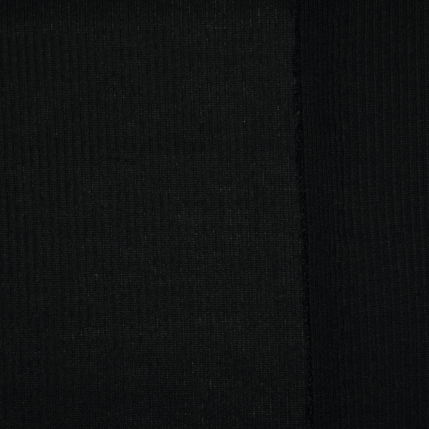 Black Ribbed Jersey 1m