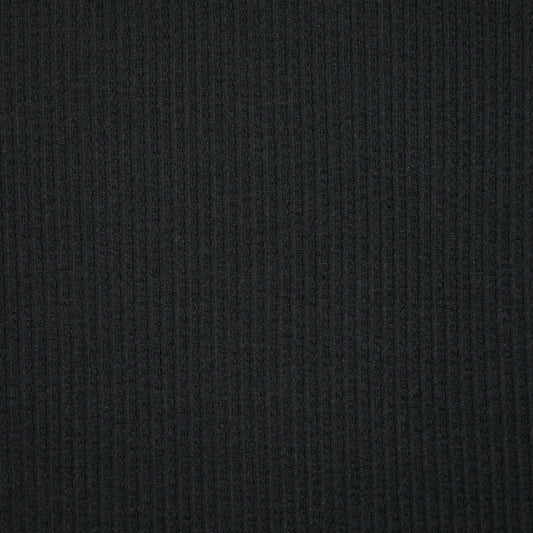Black Ribbed Jersey per/metre