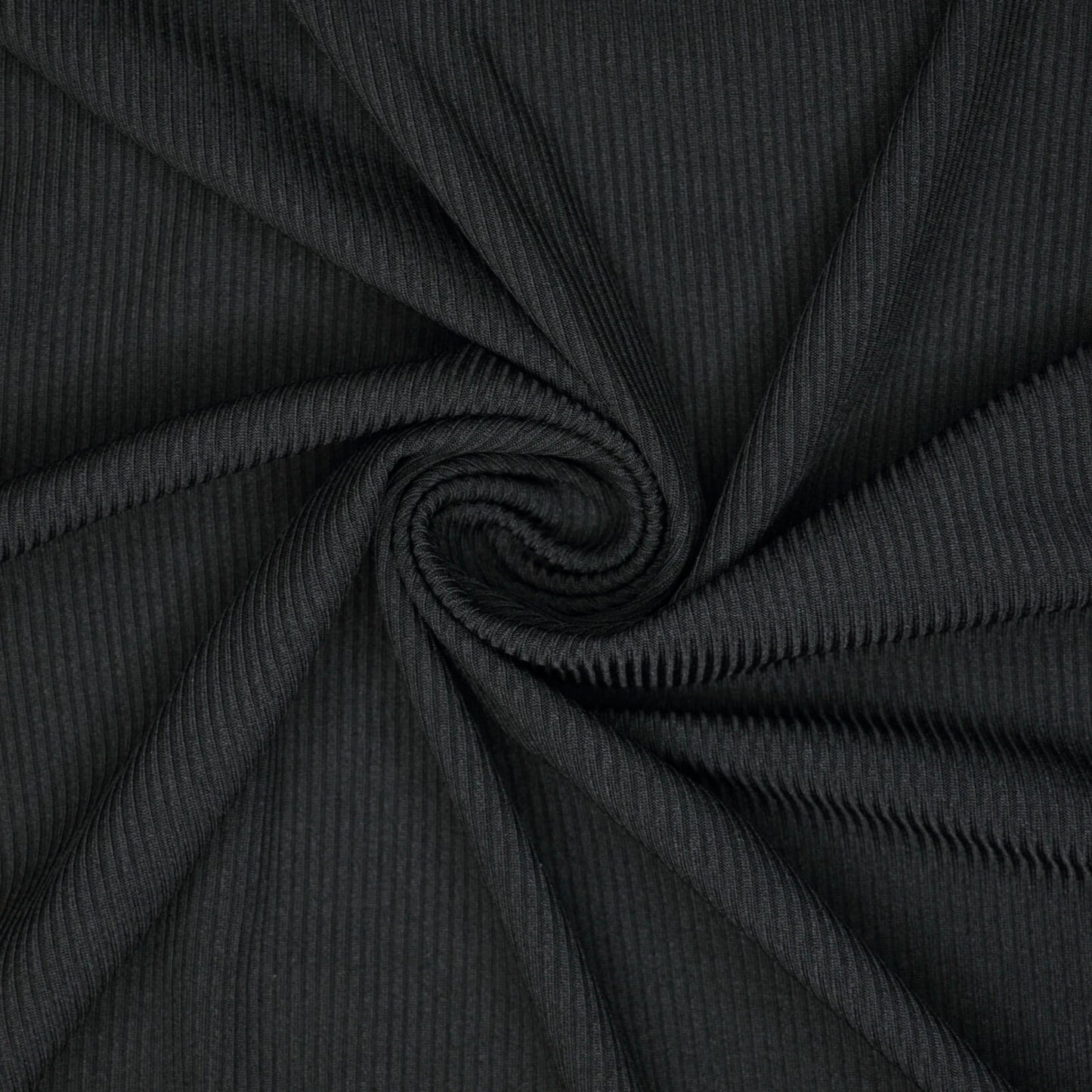 Black Ribbed Jersey per/metre