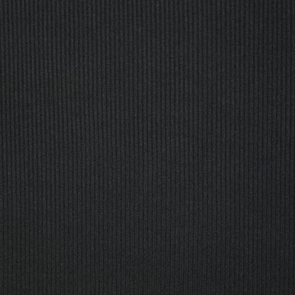 Black Ribbed Jersey per/metre
