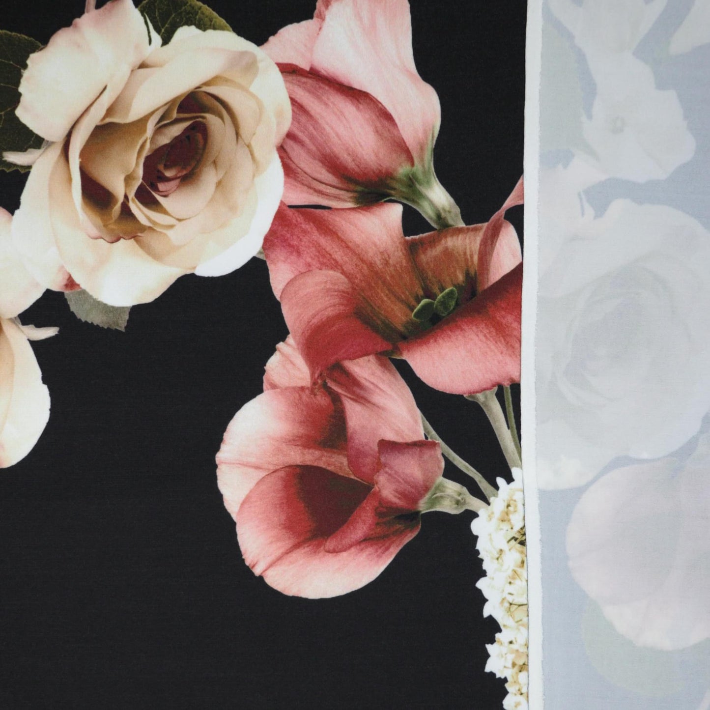 Black Romantic Floral ITY per/metre
