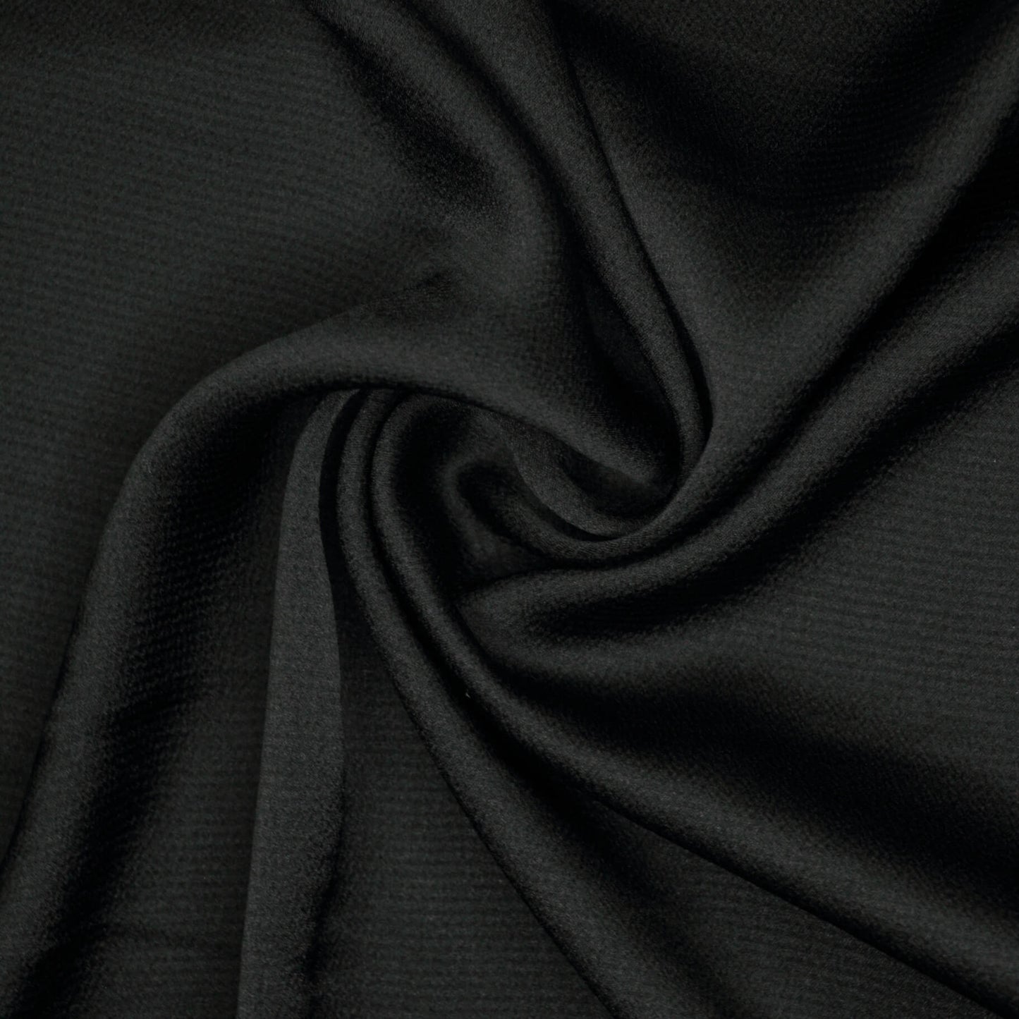 Black Satin Bubble Crepe per/metre