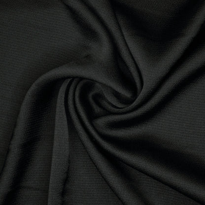 Black Satin Bubble Crepe per/metre