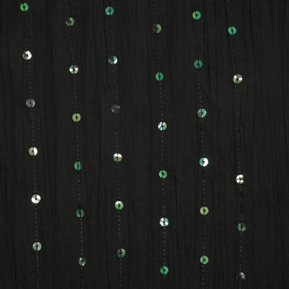 Black Sequin Crinkle Polycotton 1m
