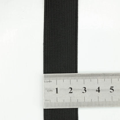 Black Standard Loom Elastic 25mm x 1m