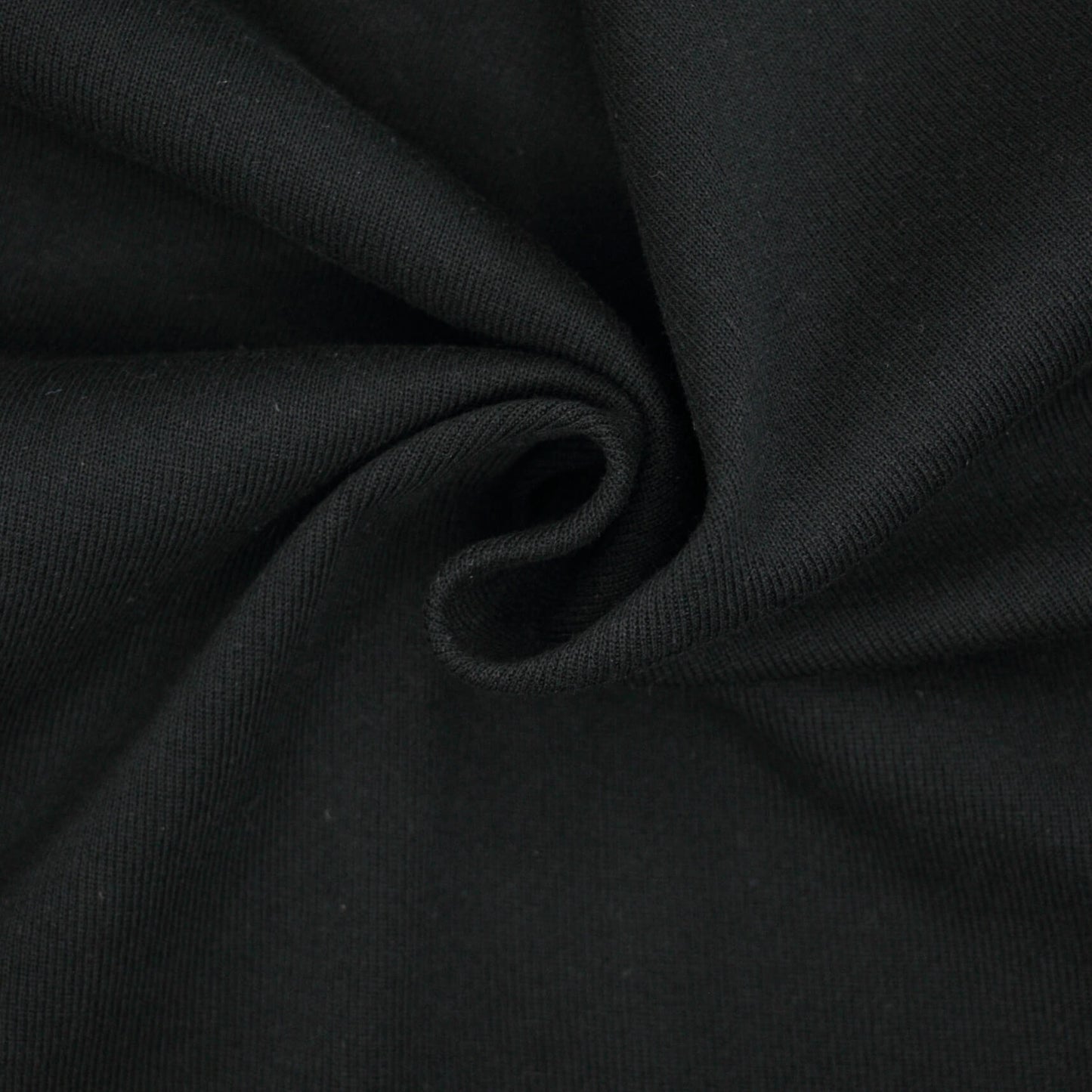Black Tubular Ribbed Jersey per/metre