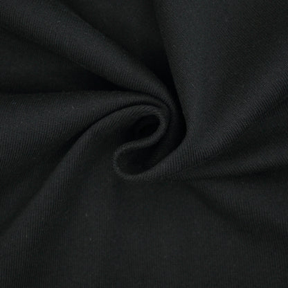 Black Tubular Ribbed Jersey per/metre