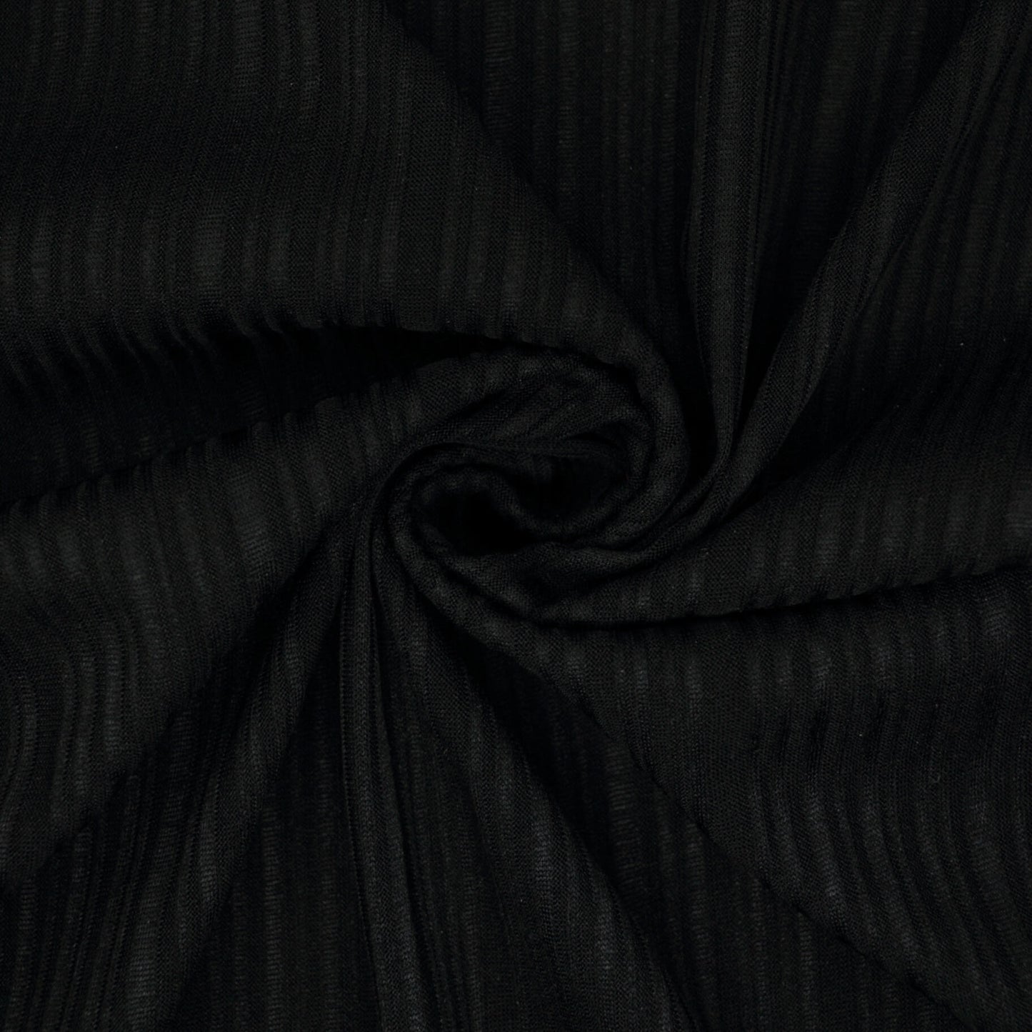 Black Variegated Ribbed Jersey 1m
