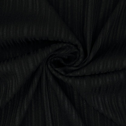 Black Variegated Ribbed Jersey 1m