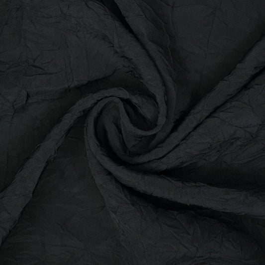 Black Wrinkle Woven Polyester per/metre