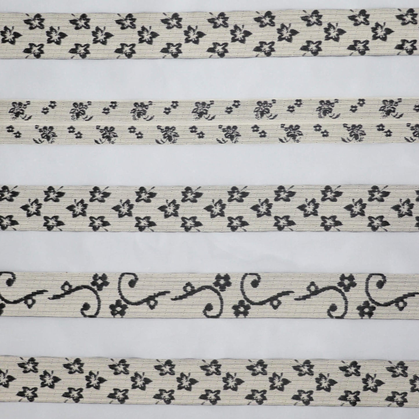 Black & White Sheer Stripe Brocade per/metre