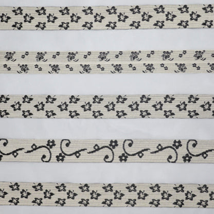 Black & White Sheer Stripe Brocade per/metre