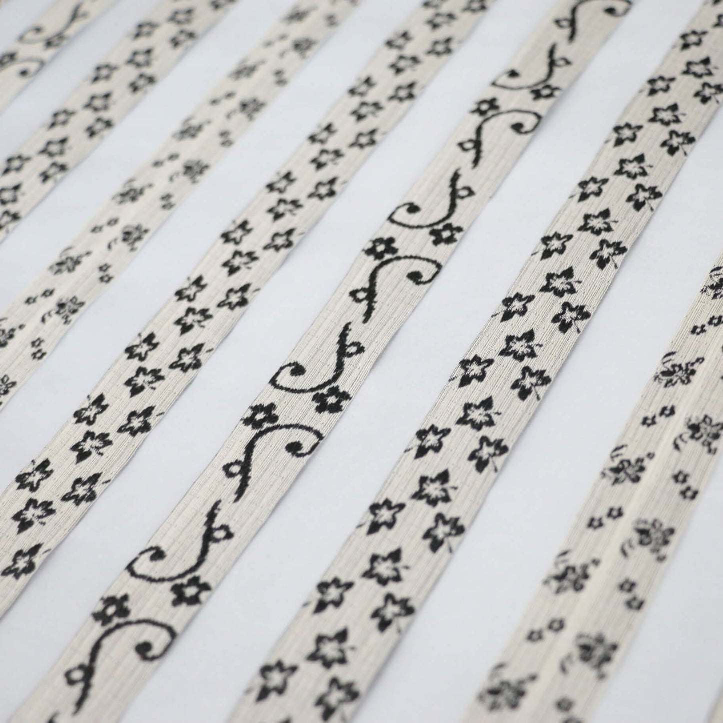 Black & White Sheer Stripe Brocade per/metre