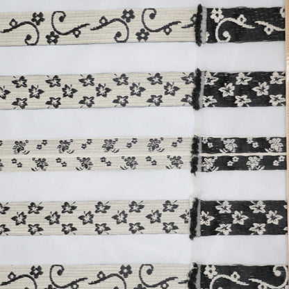 Black & White Sheer Stripe Brocade per/metre