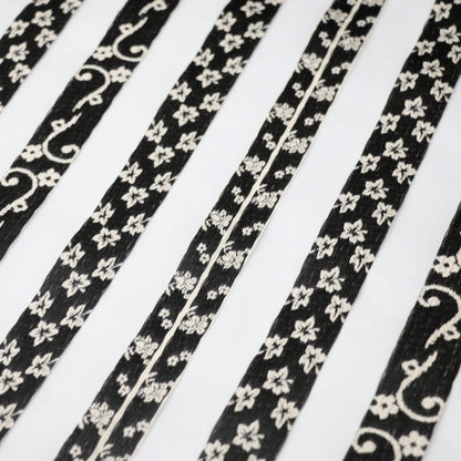 Black & White Sheer Stripe Brocade per/metre