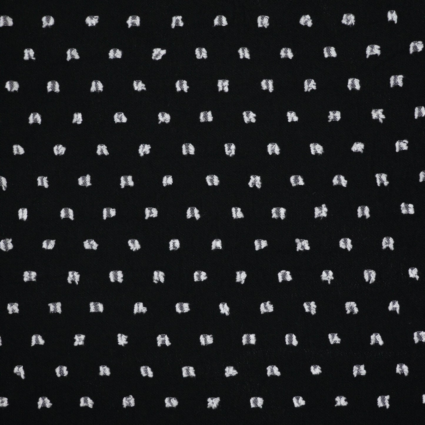 Black and White Dobby Weave Polyester per/metre