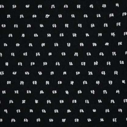 Black and White Dobby Weave Polyester per/metre