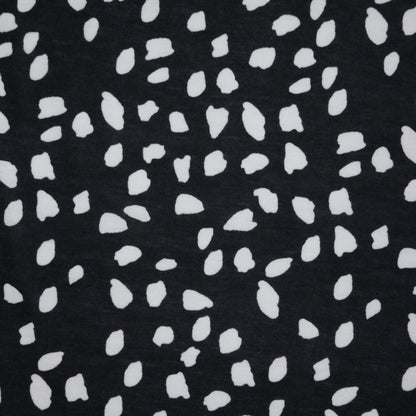 Black and White Spot Jersey per/metre