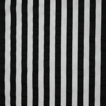 Black and White Stripe Jersey per/metre