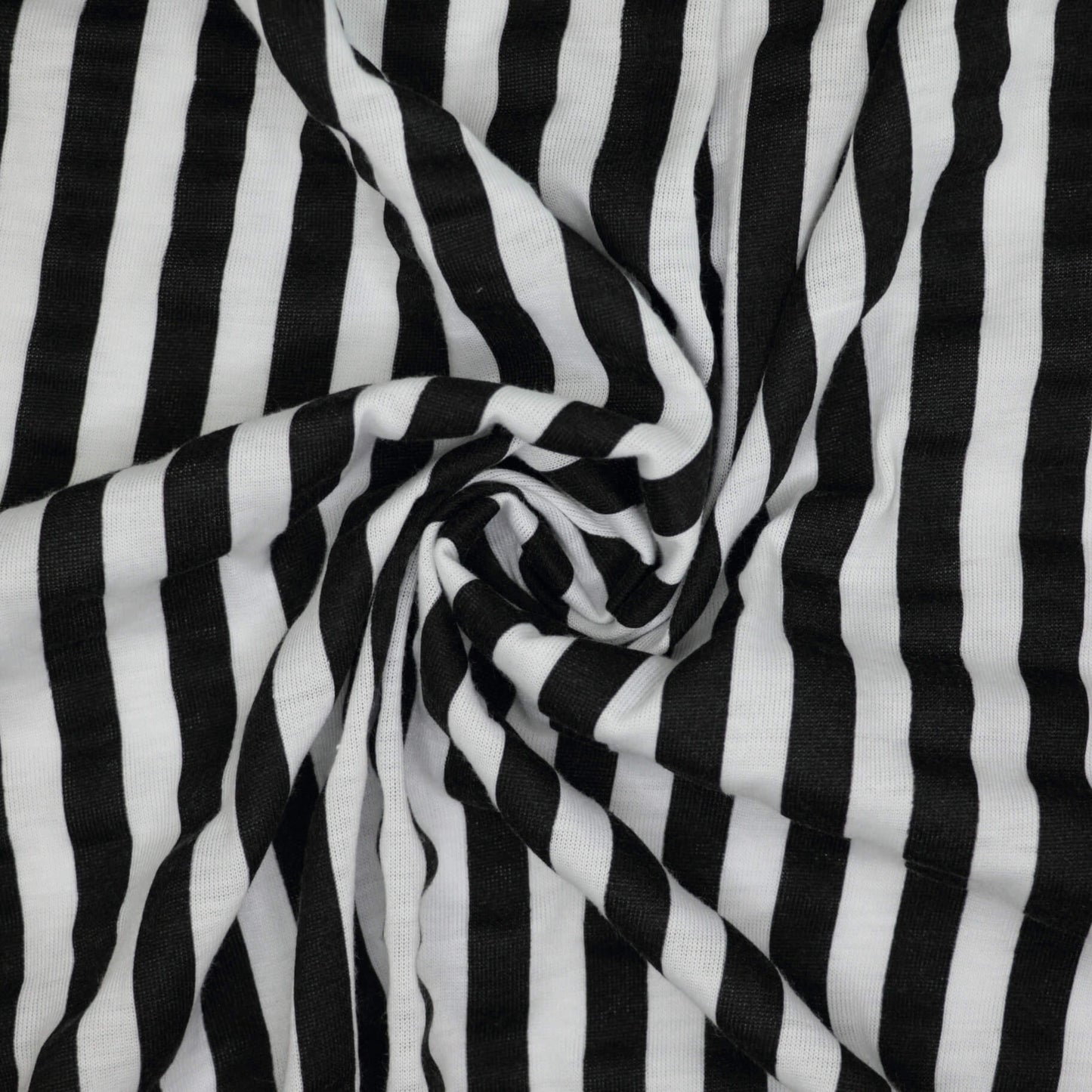 Black and White Stripe Jersey per/metre