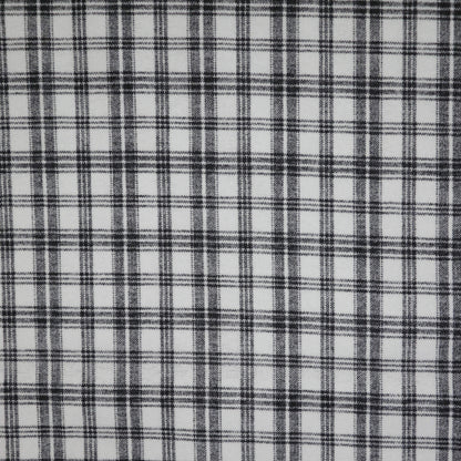 Black and White Windowpane Plaid Jersey per/metre