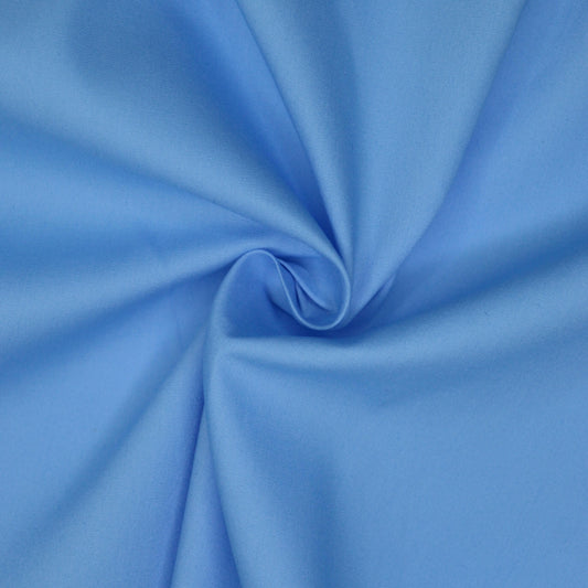 Plain Blue 100% Cotton 1m