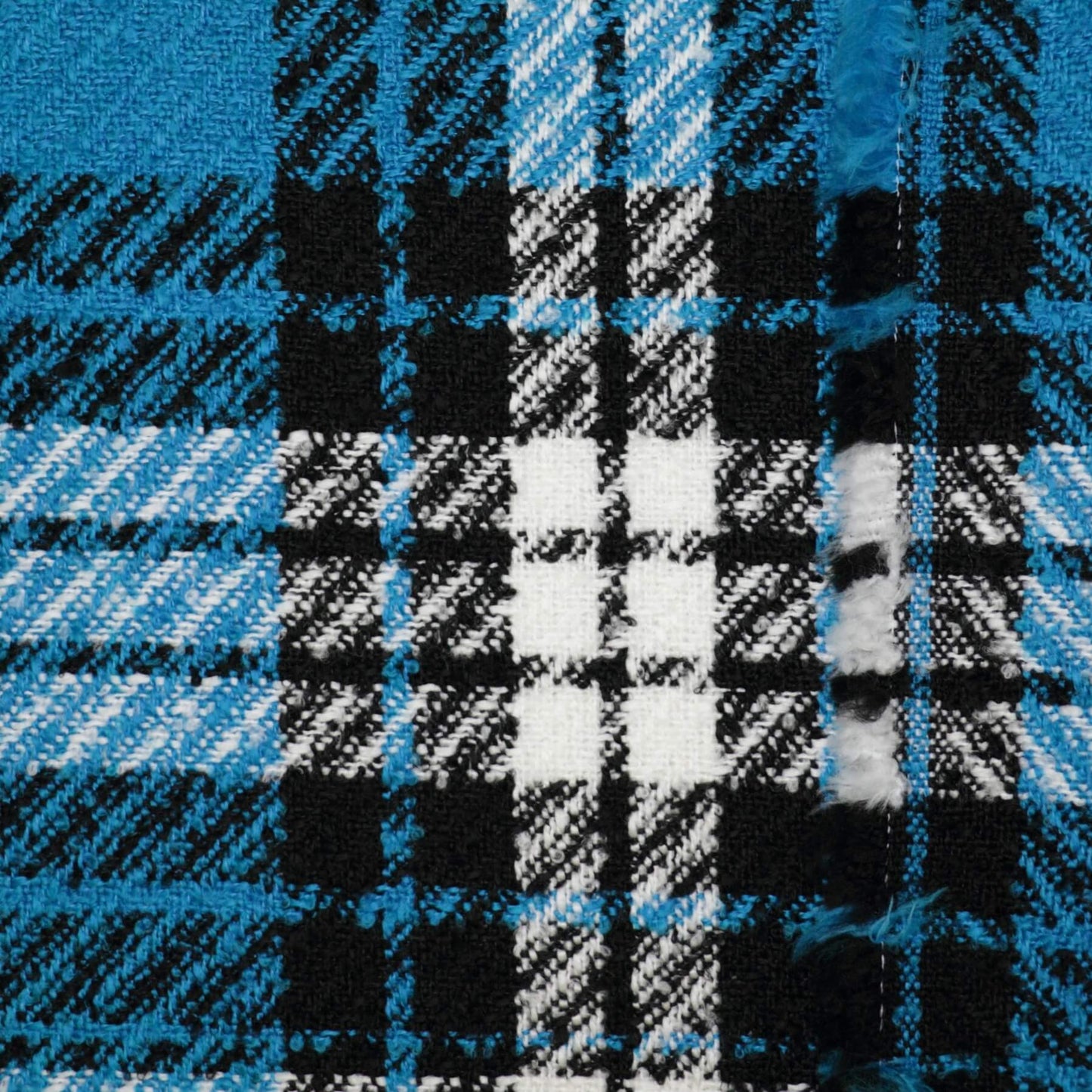 Blue Check Boucle 1m