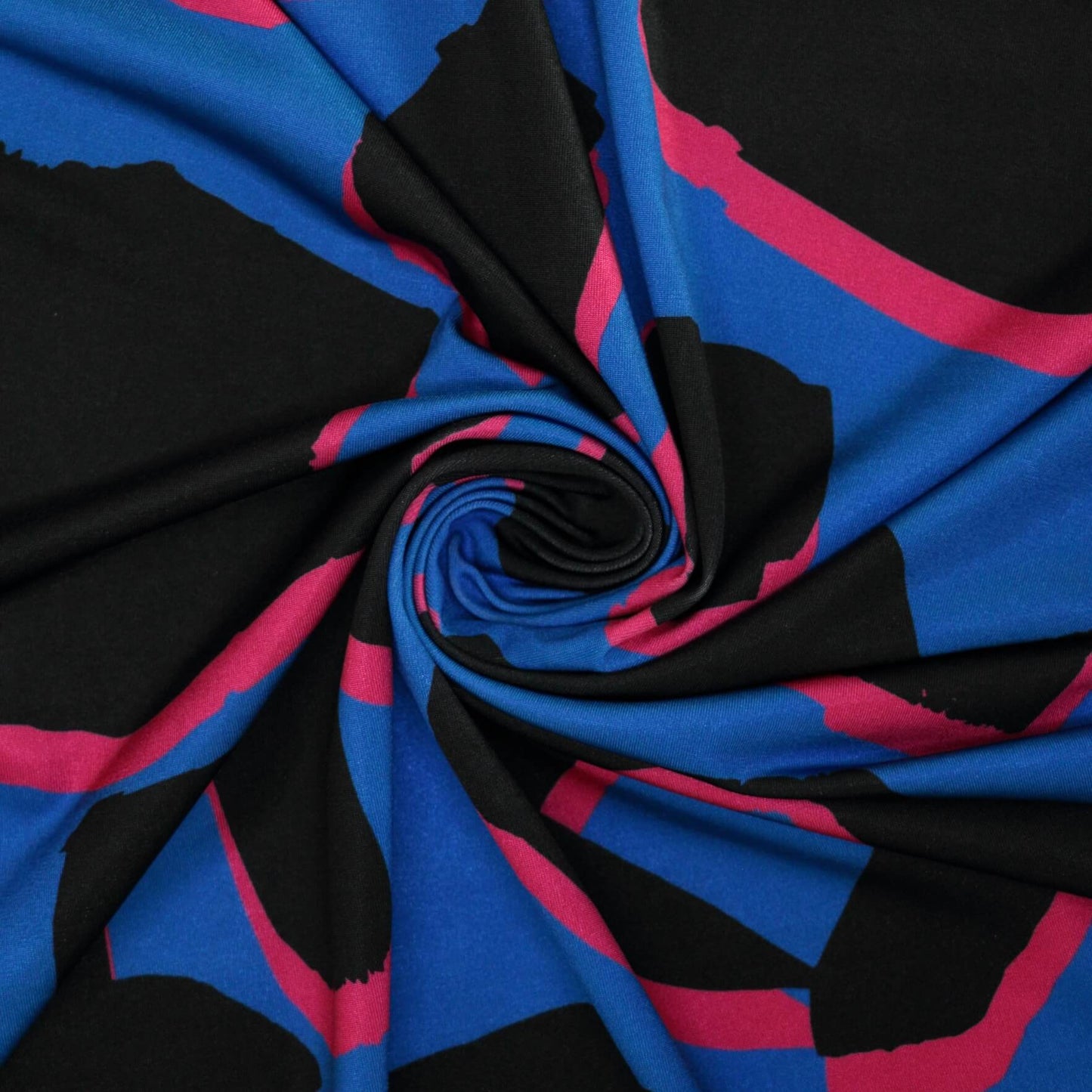 Blue Bold Abstract Print ITY per/metre