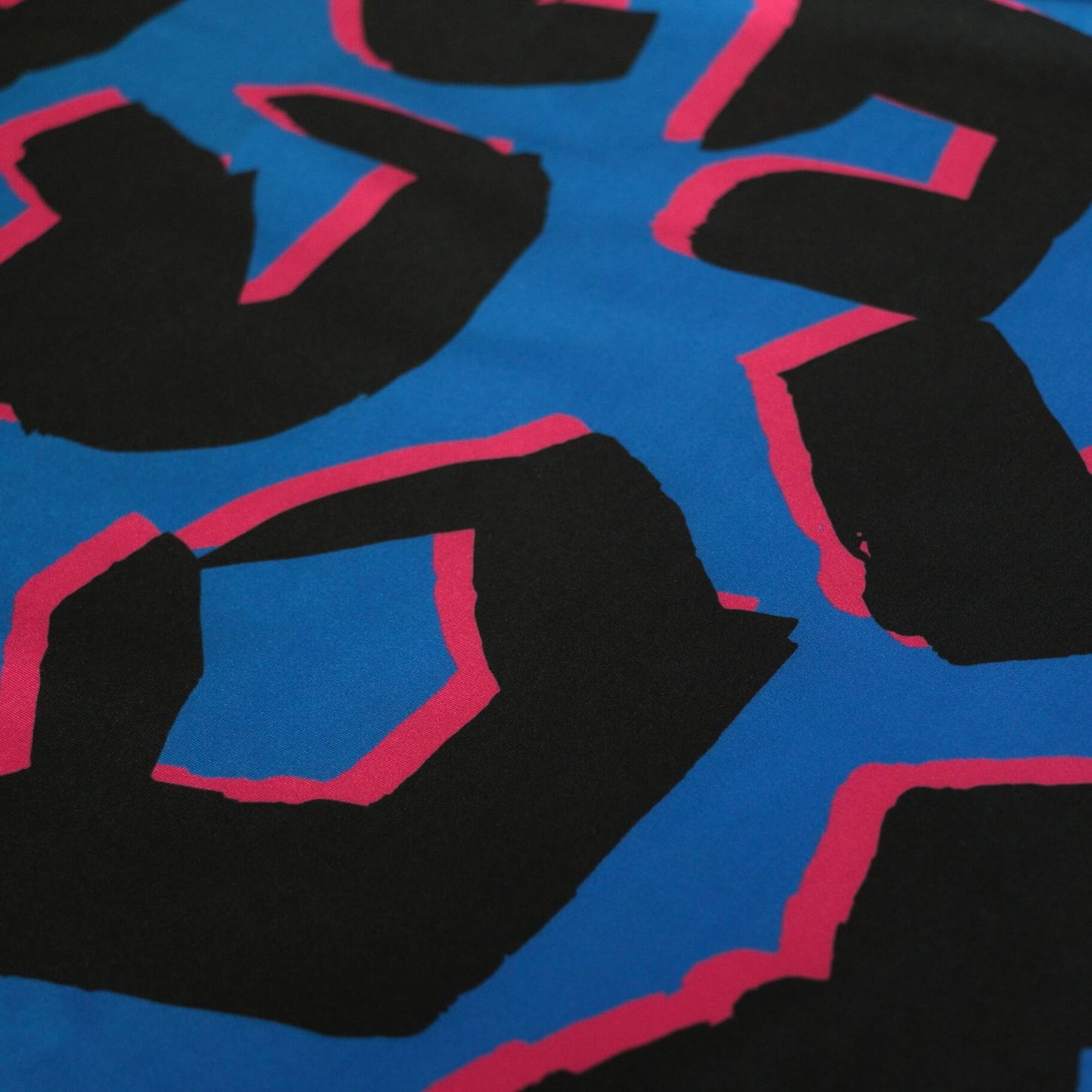 Blue Bold Abstract Print ITY per/metre