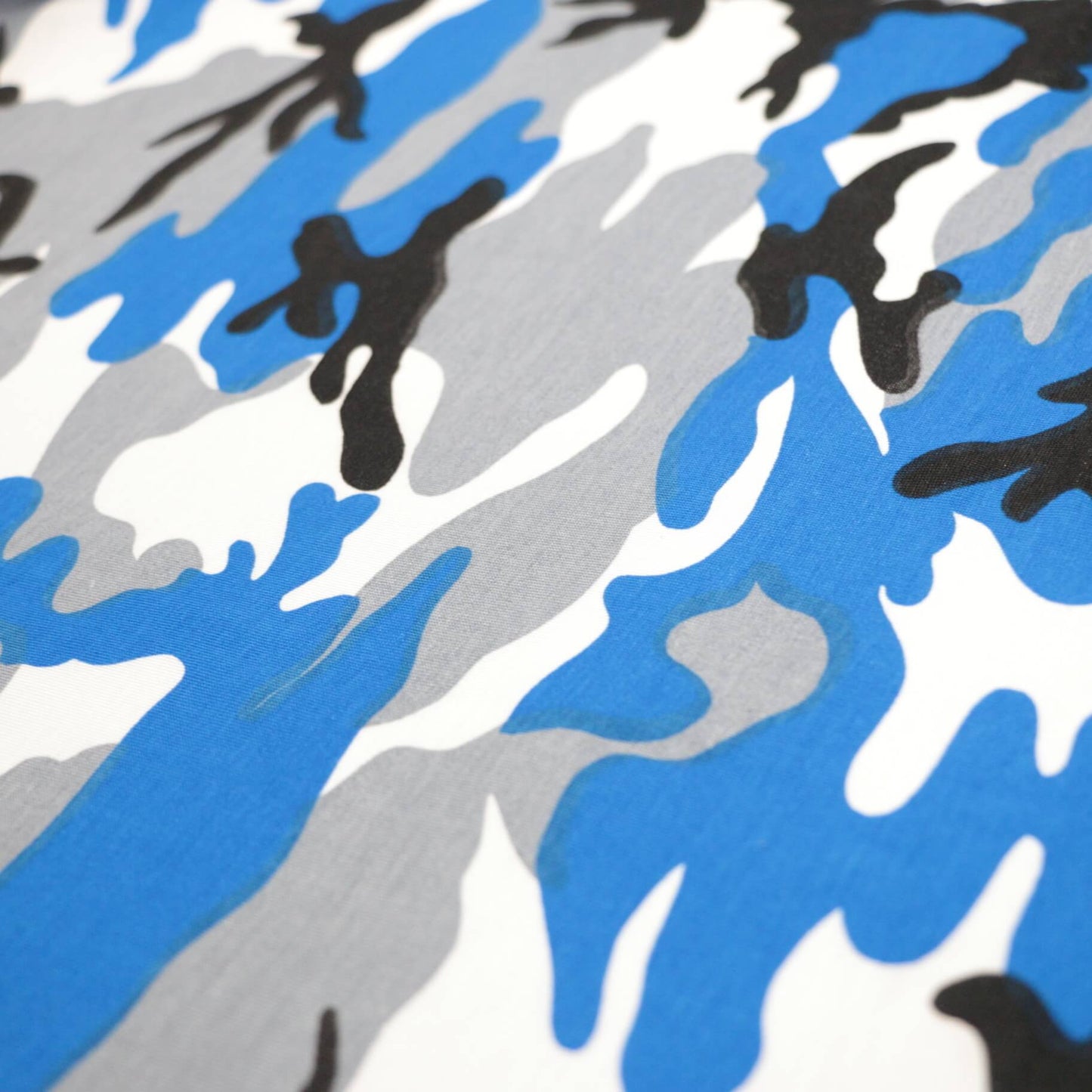 Blue Camo Jersey per/metre