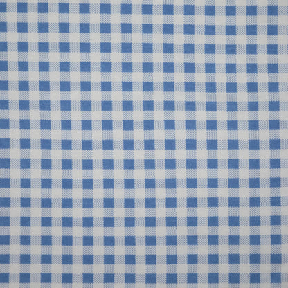 Blue Gingham Cotton Jersey 1m