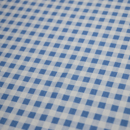 Blue Gingham Cotton Jersey 1m