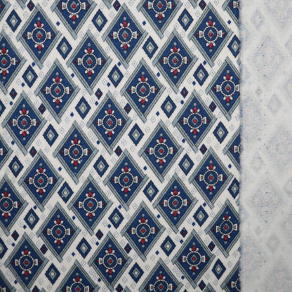 Blue Diamond Brushed Cotton 1m