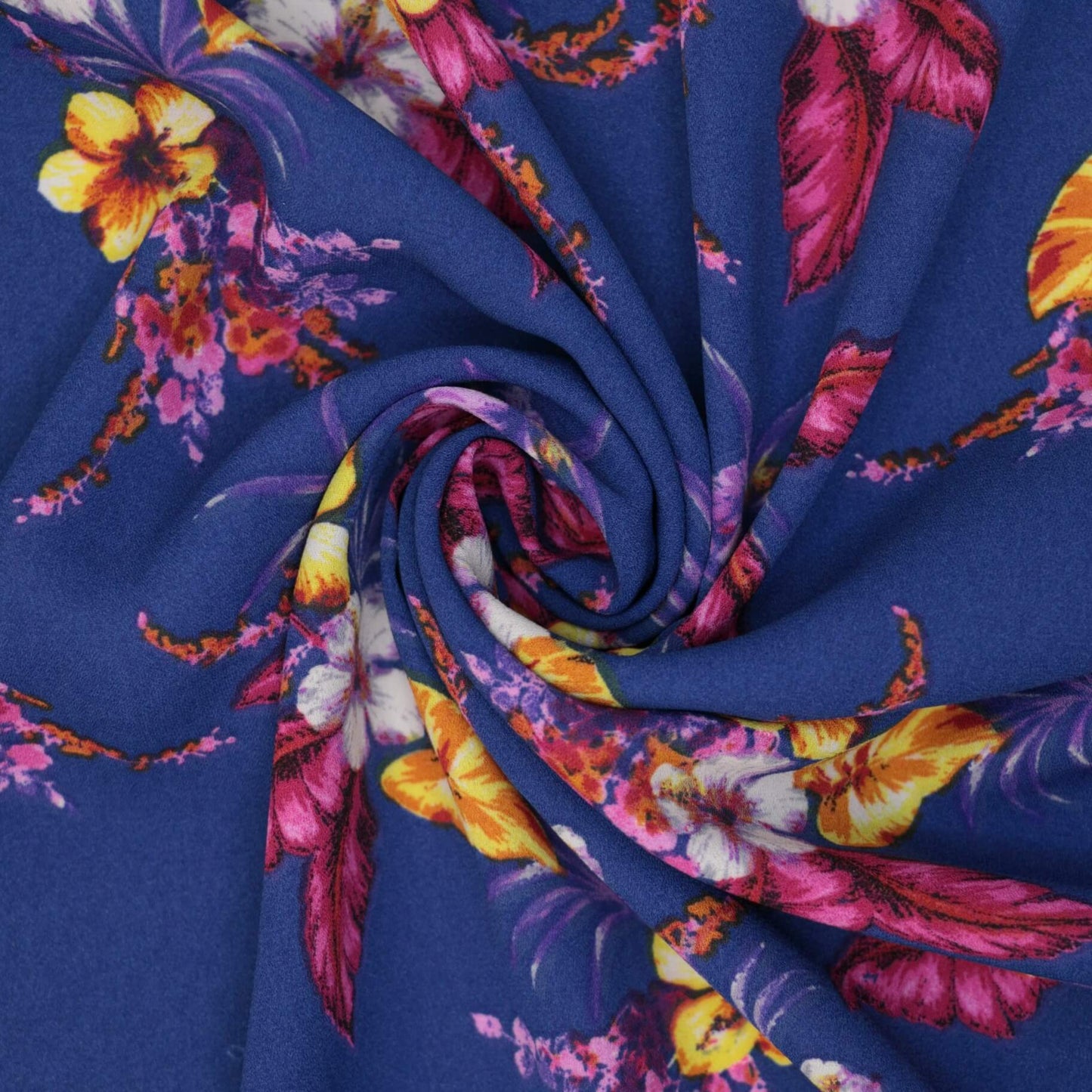 Blue Floral Georgette per/metre