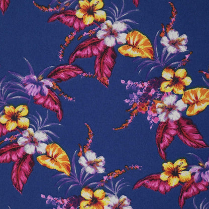 Blue Floral Georgette per/metre