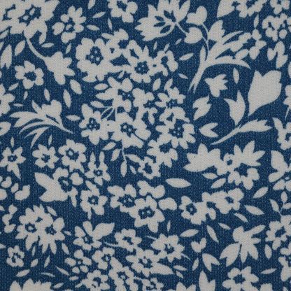 Blue Floral Loopback Sweatshirt per/metre