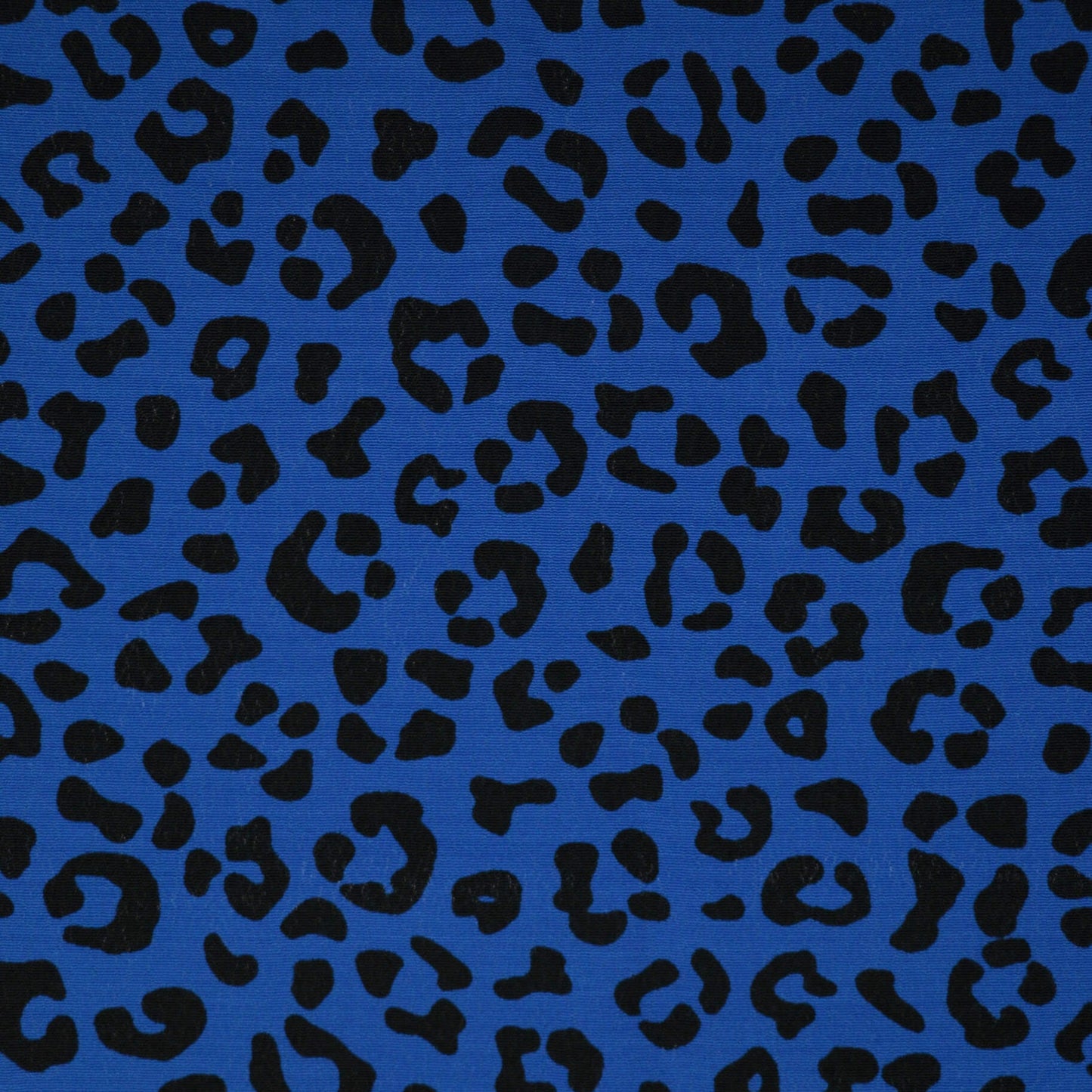 Blue Leopard Crepe per/metre