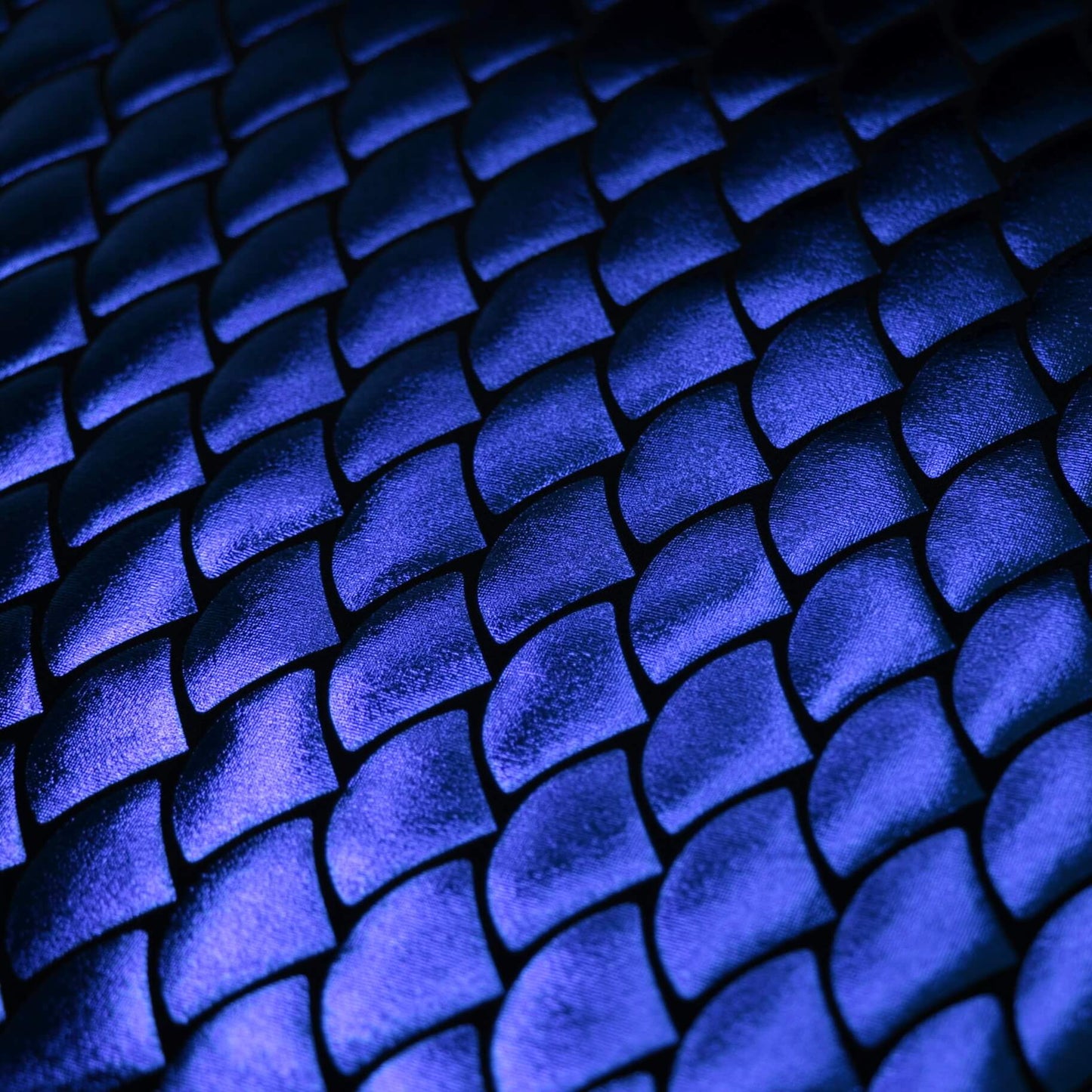 Blue Mermaid Foil Spandex Jersey per/metre
