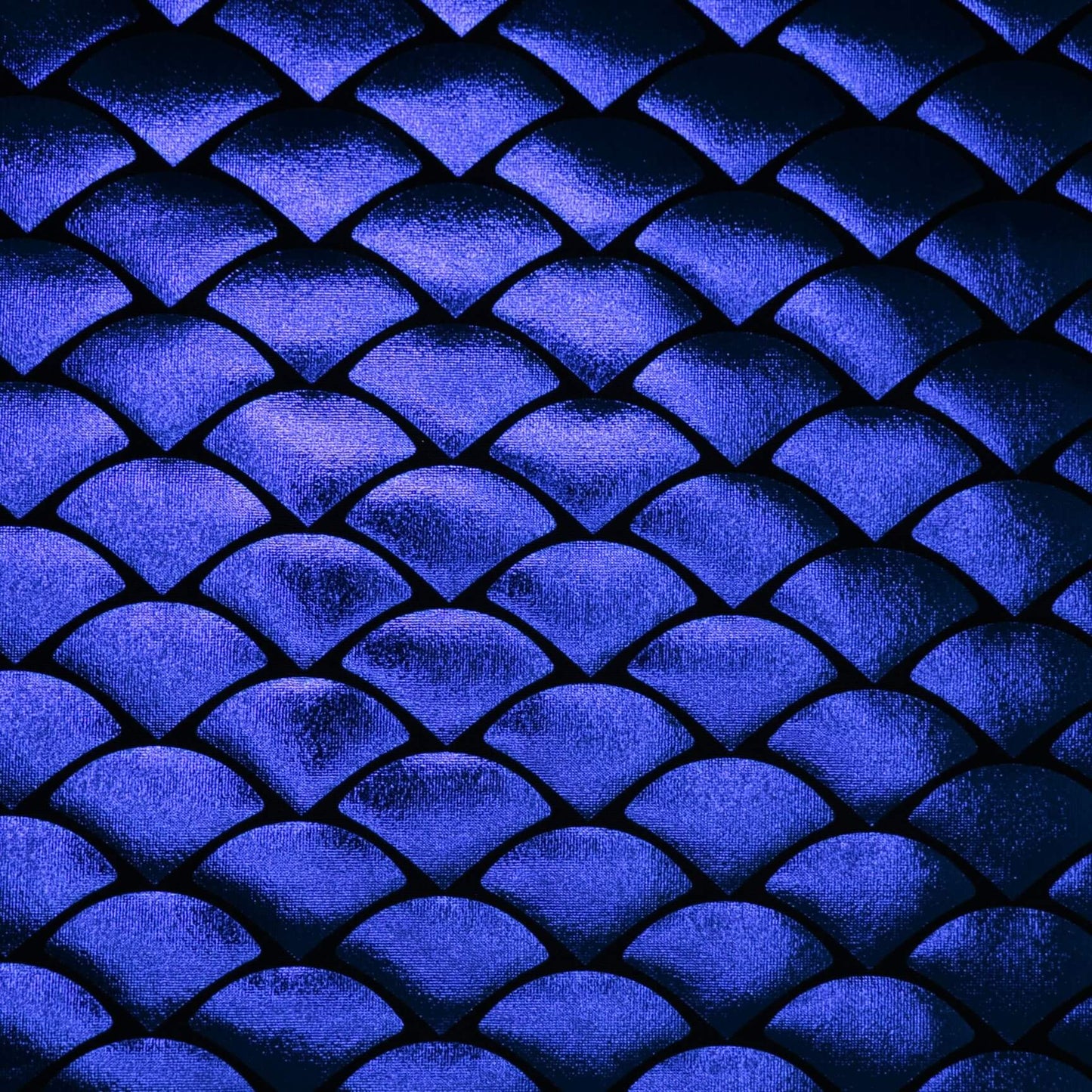 Blue Mermaid Foil Spandex Jersey per/metre