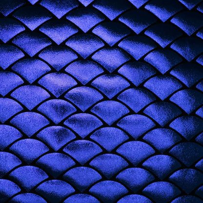 Blue Mermaid Foil Spandex Jersey per/metre